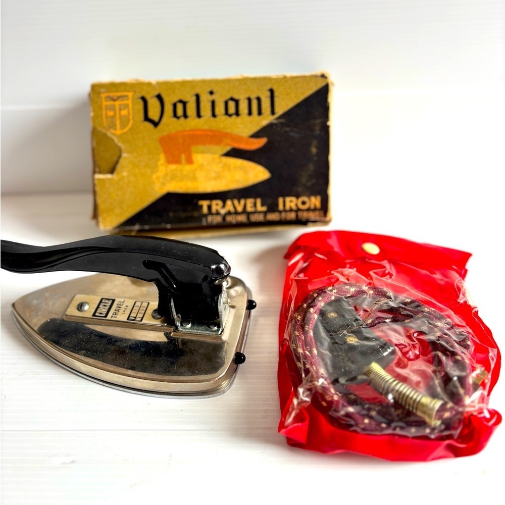 Valiant Travel Iron Vintage with Original Box